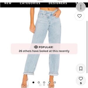 Agolde criss cross upside down jeans. Worn once